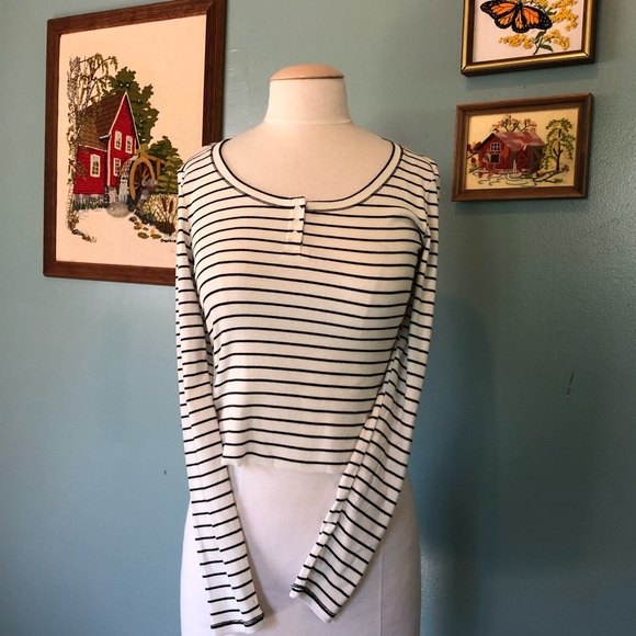 WILD FABLE striped long sleeve top - Picture 1 of 5